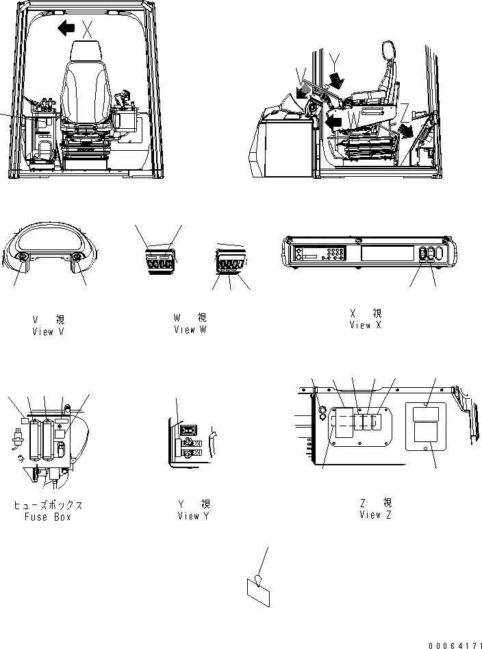 Схема запчастей Komatsu WA500-6R - ПОЛ ТАБЛИЧКИ (PICTOGRAM ТИП) (КИТАЙ)(№-) КАБИНА ОПЕРАТОРА И СИСТЕМА УПРАВЛЕНИЯ