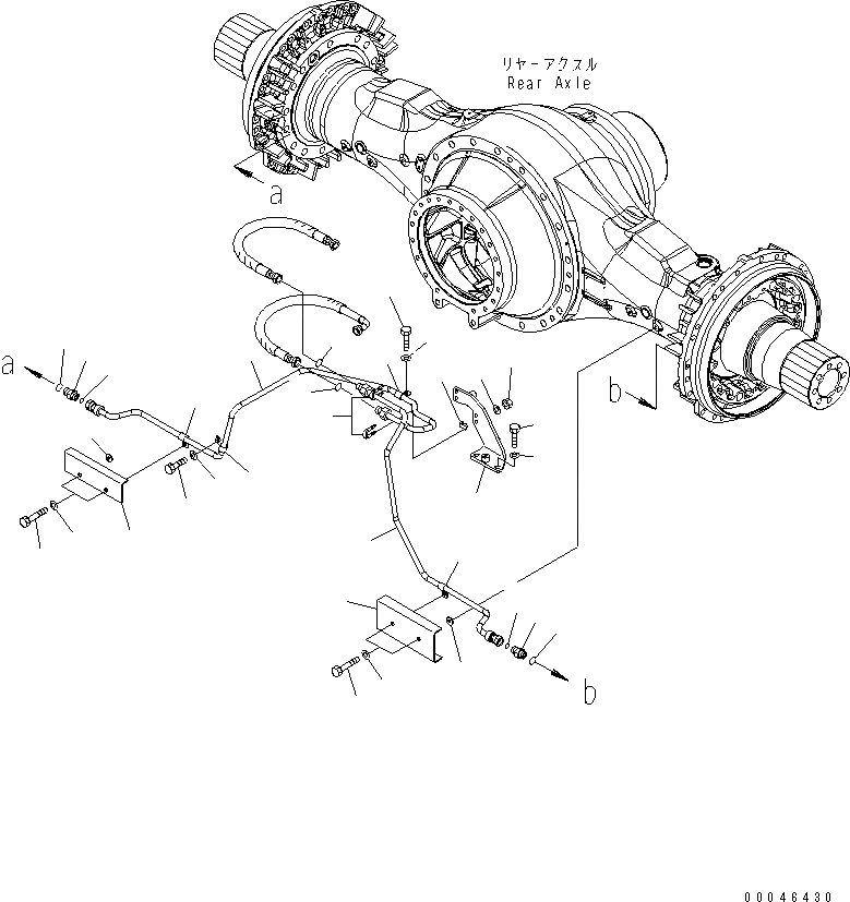 Схема запчастей Komatsu WA500-6R - УПРАВЛ-Е ТОРМОЗОМ (ЗАДН. МОСТ ТРУБЫ)(№-) КАБИНА ОПЕРАТОРА И СИСТЕМА УПРАВЛЕНИЯ