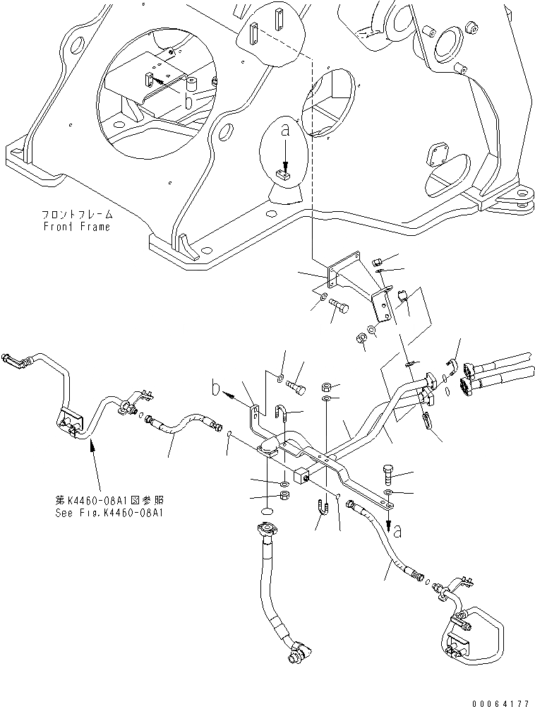 Схема запчастей Komatsu WA500-6R - УПРАВЛ-Е ТОРМОЗОМ (ДЛЯ ТОРМОЗ. СИСТЕМА ОХЛАЖДЕНИЯ) (ПЕРЕДНИЙ МОСТ ЛИНИЯ) (/)(№-) КАБИНА ОПЕРАТОРА И СИСТЕМА УПРАВЛЕНИЯ