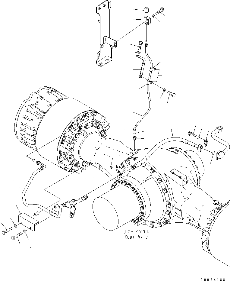 Схема запчастей Komatsu WA500-6R - УПРАВЛ-Е ТОРМОЗОМ (ДЛЯ ТОРМОЗ. СИСТЕМА ОХЛАЖДЕНИЯ) (ЗАДН. МОСТ ЛИНИЯ) (/)(№-) КАБИНА ОПЕРАТОРА И СИСТЕМА УПРАВЛЕНИЯ