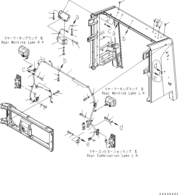 Схема запчастей Komatsu WA500-6R - ЗАЩИТА РАДИАТОРА (ПРОВОДКА И BACK BUZZER)(№-) ЧАСТИ КОРПУСА