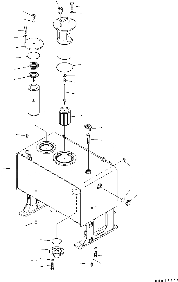 Схема запчастей Komatsu WA500-6R - ДВЕРЦЫ КАПОТА (ГИДР. БАК.) (ДЛЯ ТОРМОЗ. СИСТЕМА ОХЛАЖДЕНИЯ)(№-) ЧАСТИ КОРПУСА