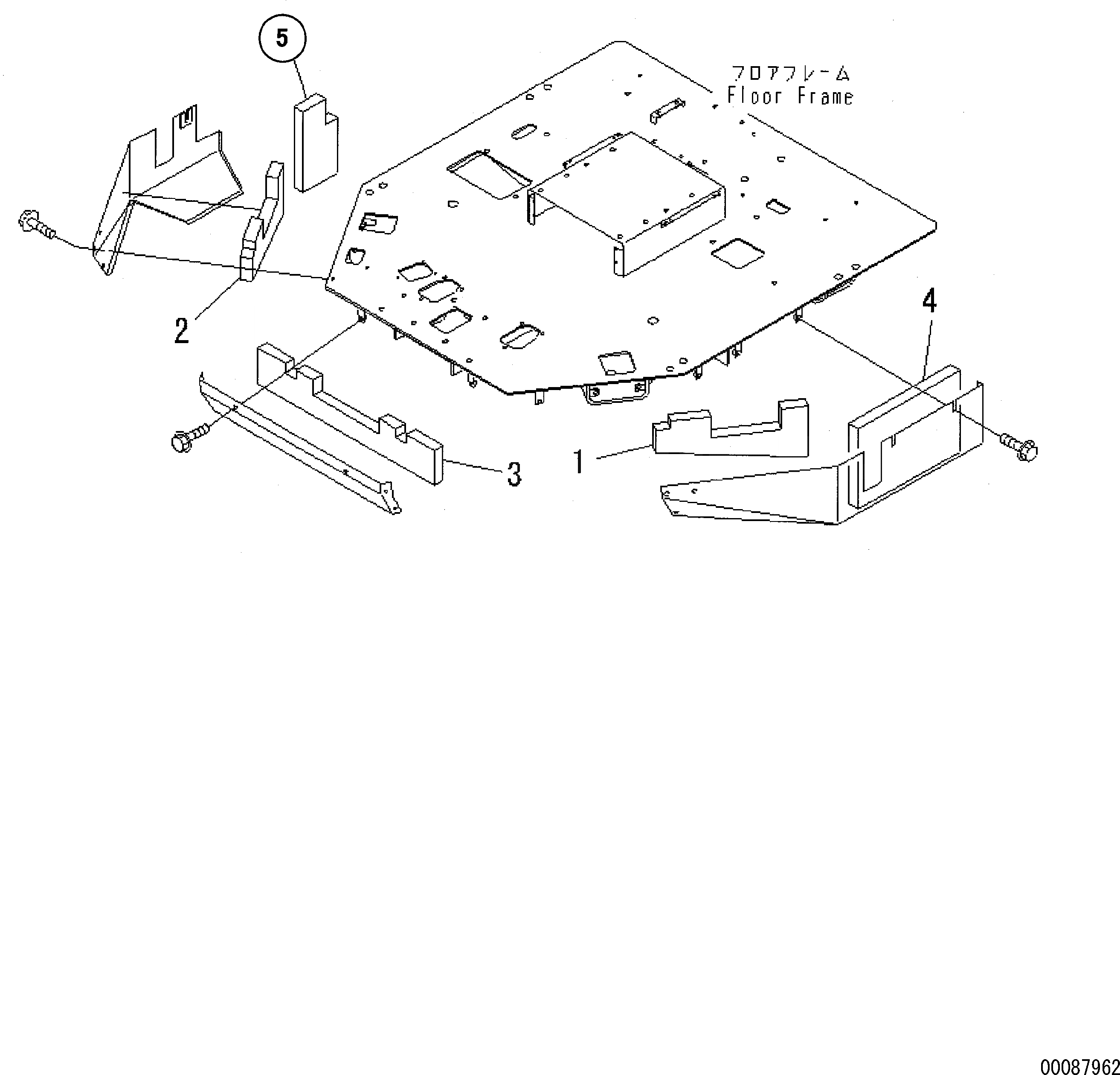 Схема запчастей Komatsu WA500-3 - КРЫШКА(ПОКРЫТИЕ НИЖН. ЧАСТИ КАБИНЫ ЩИТКИ)(№9-) ЧАСТИ КОРПУСА