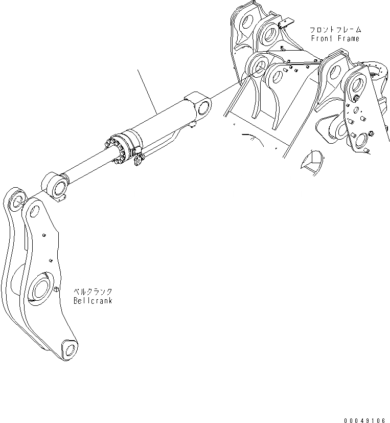 Схема запчастей Komatsu WA500-6 - ГИДРОЦИЛИНДР КОВША(№-) РАБОЧЕЕ ОБОРУДОВАНИЕ