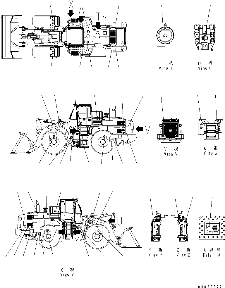 Схема запчастей Komatsu WA500-6 - МАРКИРОВКА (PICTOGRAM ТИП) (ФРАНЦИЯ)(№-) МАРКИРОВКА