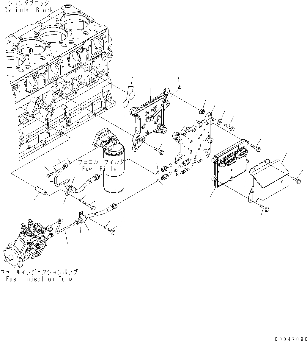Схема запчастей Komatsu WA500-6 - ТОПЛИВН. ВПРЫСК КОНТРОЛЛЕР AA ДВИГАТЕЛЬ