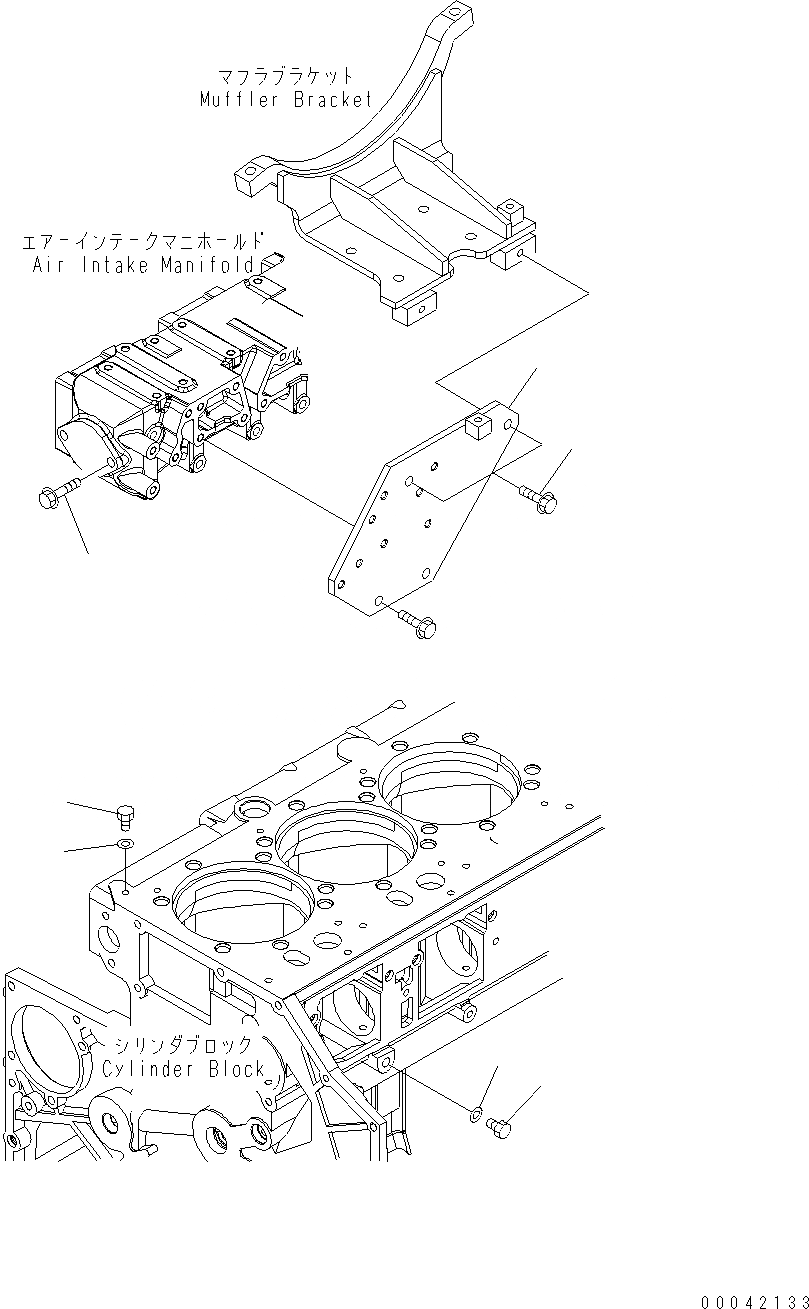 Схема запчастей Komatsu WA500-6 - ВОДН. ЛИНИЯ ЗАГЛУШКА (БЕЗ АНТИКОРРОЗ. ЭЛЕМЕНТА) (ESN 7-) AA ДВИГАТЕЛЬ
