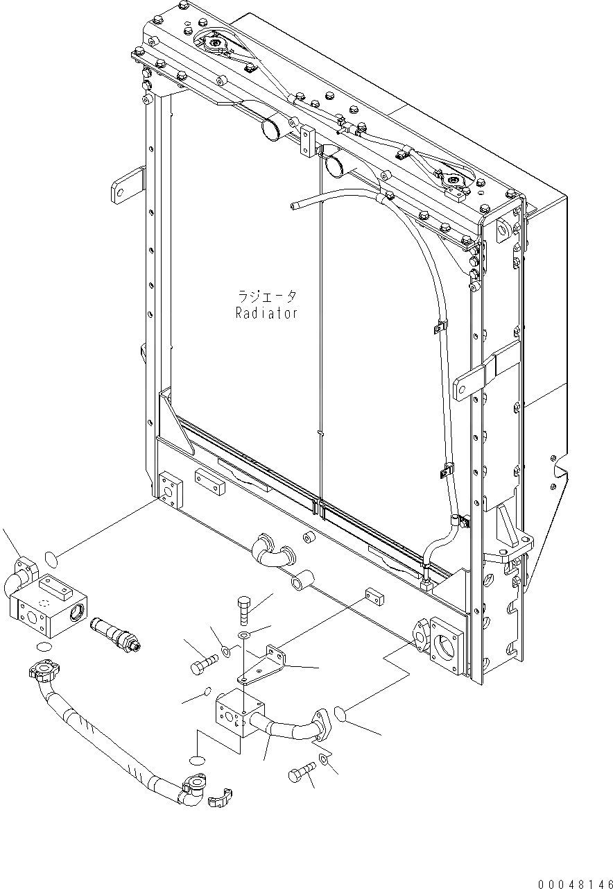 Схема запчастей Komatsu WA500-6 - РАДИАТОР (ГИДРАВЛ ЛИНИЯ ОХЛАЖДЕНИЯ) (/) C СИСТЕМА ОХЛАЖДЕНИЯ