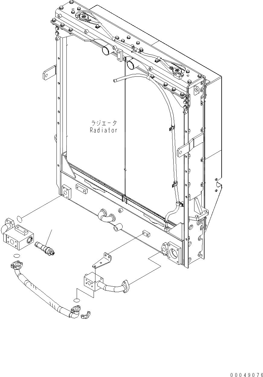 Схема запчастей Komatsu WA500-6 - РАДИАТОР (РАЗГРУЗ. КЛАПАН) C СИСТЕМА ОХЛАЖДЕНИЯ