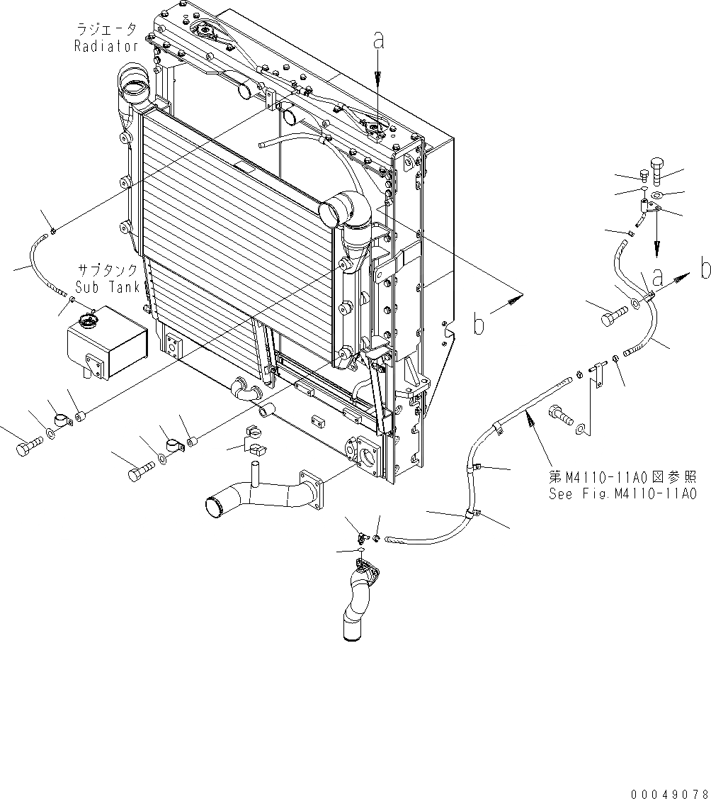 Схема запчастей Komatsu WA500-6 - РАДИАТОР (ВОЗДУШН. ВЕНТИЛЯЦИЯ ТРУБЫ) C СИСТЕМА ОХЛАЖДЕНИЯ
