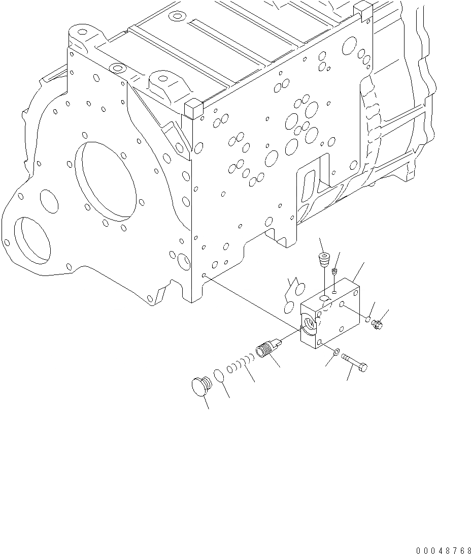 Схема запчастей Komatsu WA500-6 - ТРАНСМИССИЯ (СМАЗЫВ. КЛАПАН) F POWER TRANSMITTING СИСТЕМА
