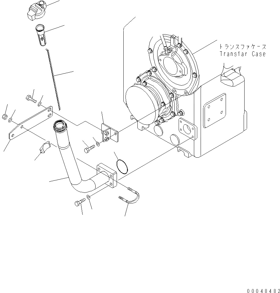 Схема запчастей Komatsu WA500-6 - ТРАНСМИССИЯ МАСЛОНАЛИВНОЙ ПАТРУБОК F POWER TRANSMITTING СИСТЕМА