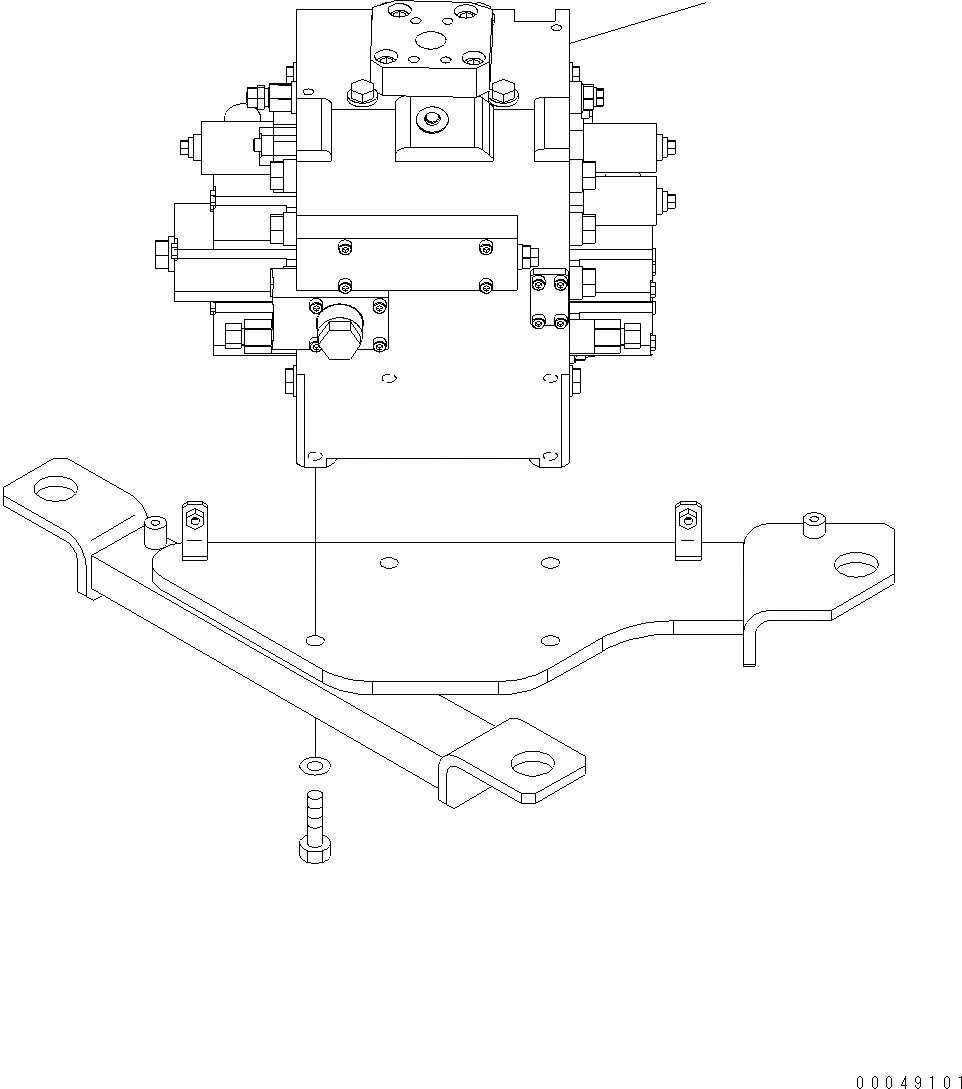 Схема запчастей Komatsu WA500-6 - ОСН. ГИДРАВЛ. КЛАПАН H ГИДРАВЛИКА