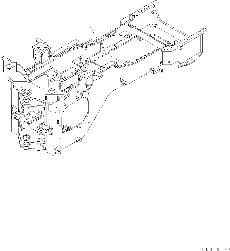 Схема запчастей Komatsu WA500-6 - ЗАДН. РАМА J РАМА И ITS КОМПОНЕНТЫ