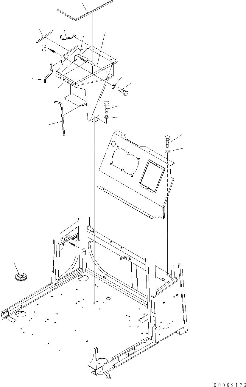 Схема запчастей Komatsu WA500-6 - ЗАДН. КОНСОЛЬ КРЫШКА(/) K OPERATORґS ОБСТАНОВКА И СИСТЕМА УПРАВЛЕНИЯ