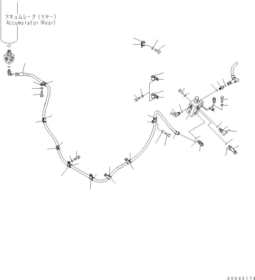 Схема запчастей Komatsu WA500-6 - УПРАВЛ-Е ТОРМОЗОМ (ЭКСТРЕНН. СТОЯНОЧНЫЙ ТОРМОЗ RELEASE ТРУБЫ) (/) K OPERATORґS ОБСТАНОВКА И СИСТЕМА УПРАВЛЕНИЯ