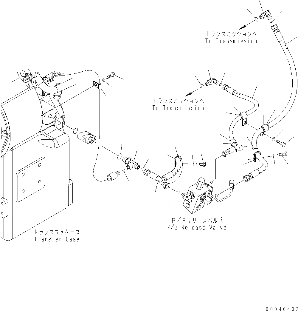 Схема запчастей Komatsu WA500-6 - УПРАВЛ-Е ТОРМОЗОМ (ЭКСТРЕНН. СТОЯНОЧНЫЙ ТОРМОЗ RELEASE ТРУБЫ) (/) K OPERATORґS ОБСТАНОВКА И СИСТЕМА УПРАВЛЕНИЯ