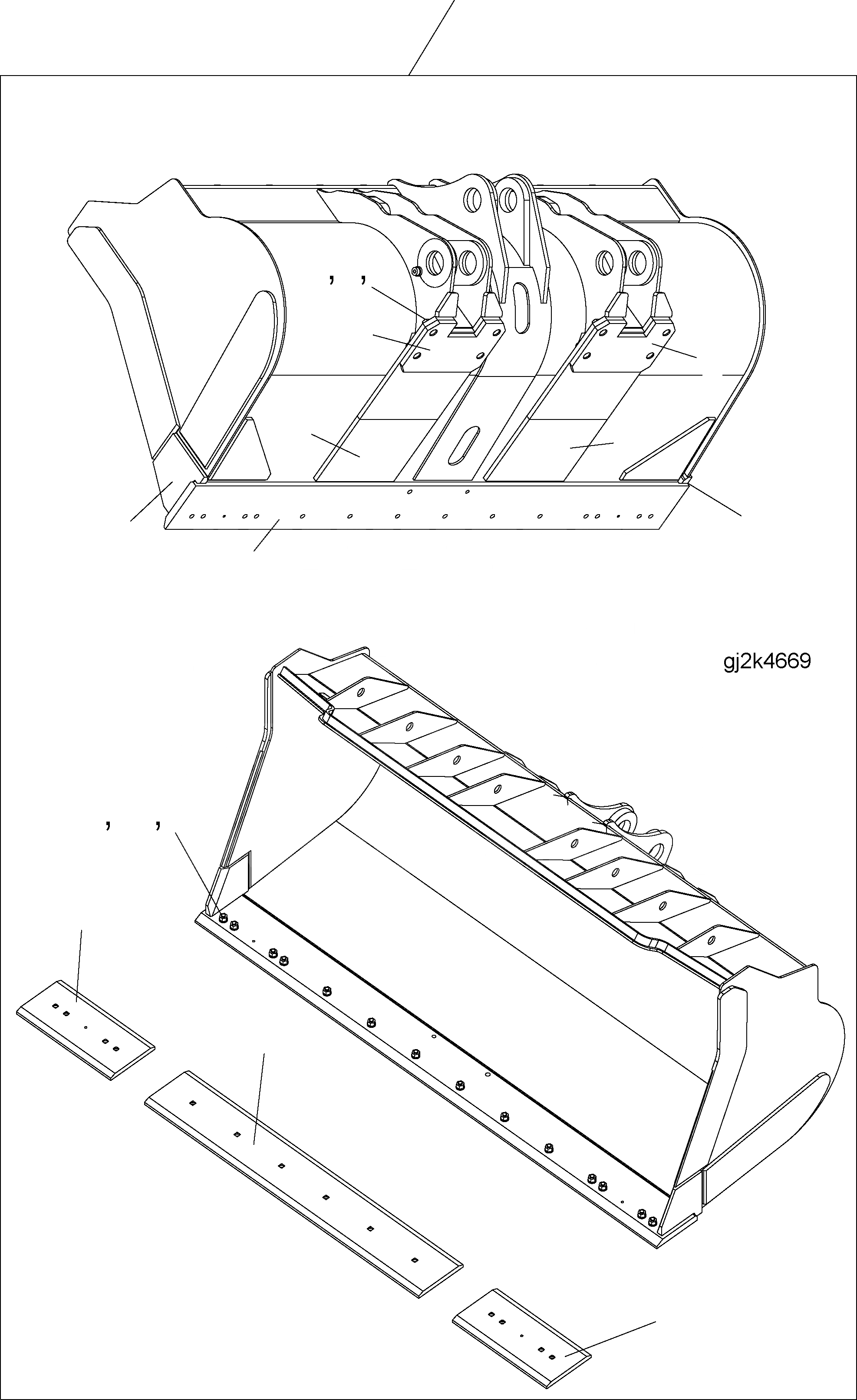 Схема запчастей Komatsu WA500-6 - КОВШ (TYP C-R) (.CBM) (С BOC) T РАБОЧЕЕ ОБОРУДОВАНИЕ