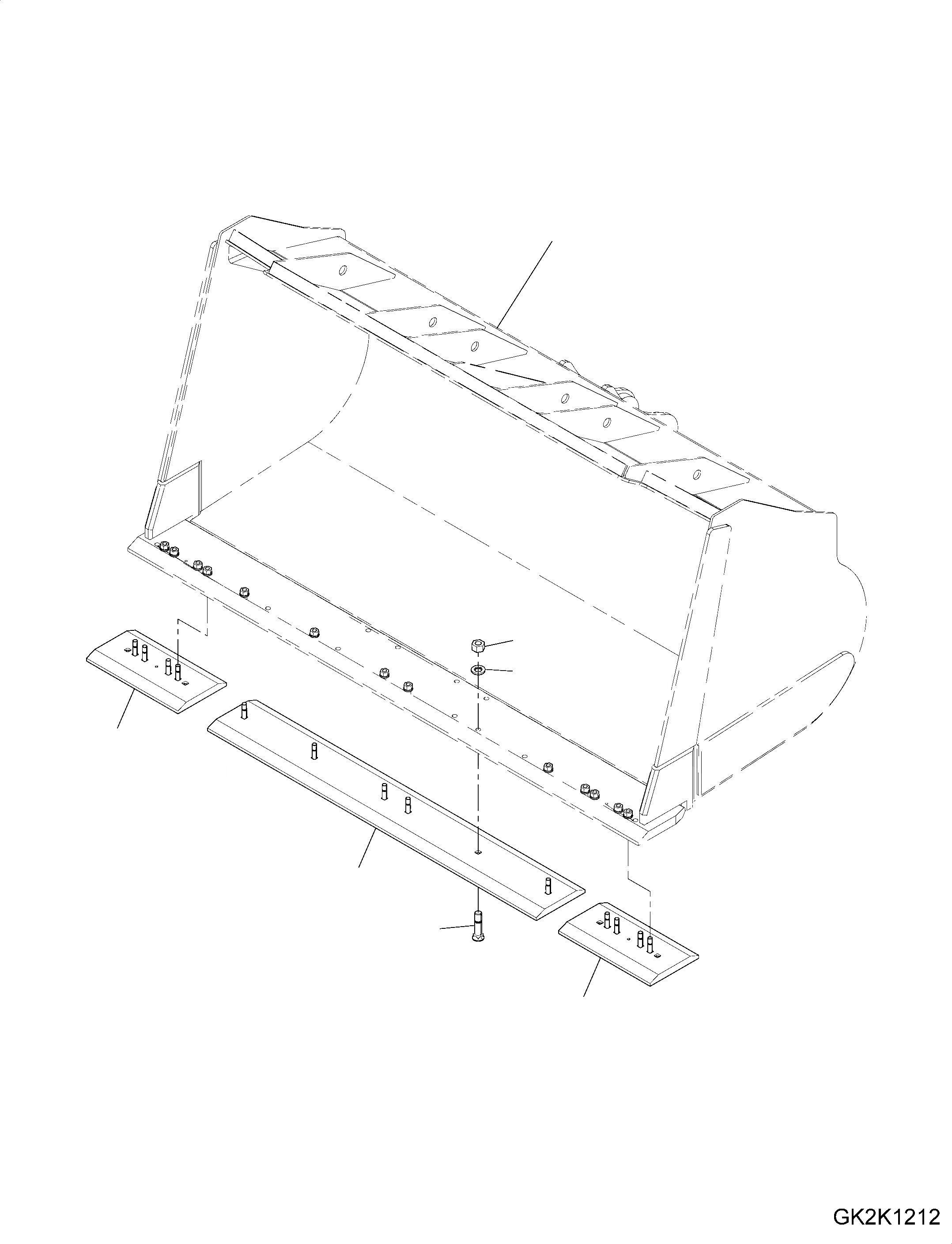 Схема запчастей Komatsu WA500-6 - РЕЖУЩ. КРОМКА НА БОЛТАХ (ДЛЯ ПРЯМОЙ ОТВАЛ) (CODE: S) T РАБОЧЕЕ ОБОРУДОВАНИЕ