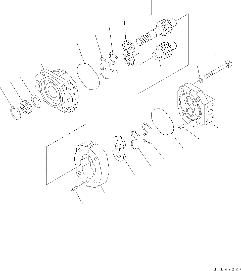 Схема запчастей Komatsu WA500-6 - ГИДР. НАСОС. (ОХЛАЖД-Е) Y ОСНОВН. КОМПОНЕНТЫ И РЕМКОМПЛЕКТЫ
