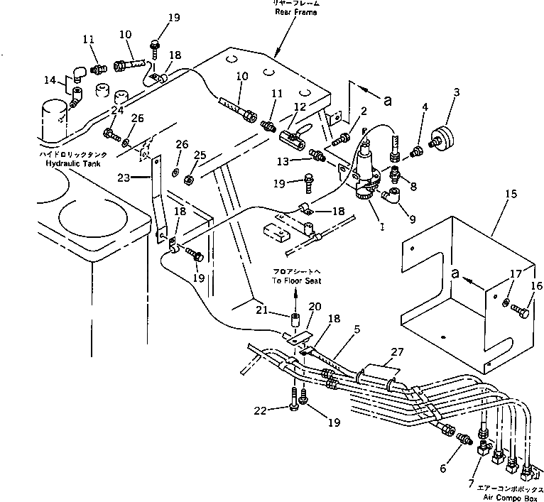 Схема запчастей Komatsu WA600-1 - ВОЗДУХОВОД (РЕГУЛИР. КЛАПАН ЛИНИЯ) (СПЕЦ-Я TBG)(№-) ВЕДУЩ. ВАЛ¤ ДИФФЕРЕНЦ. И КОЛЕСА