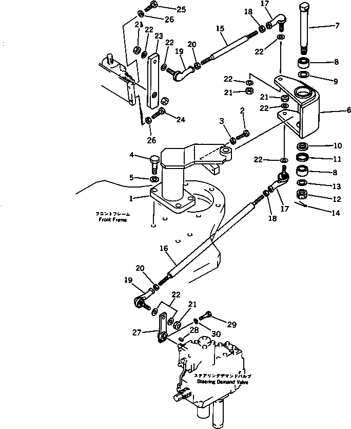Схема запчастей Komatsu WA600-1 - РУЛЕВ. УПРАВЛЕНИЕ МЕХАНИЗМ(№88-) РУЛЕВ. УПРАВЛЕНИЕ И СИСТЕМА УПРАВЛЕНИЯ