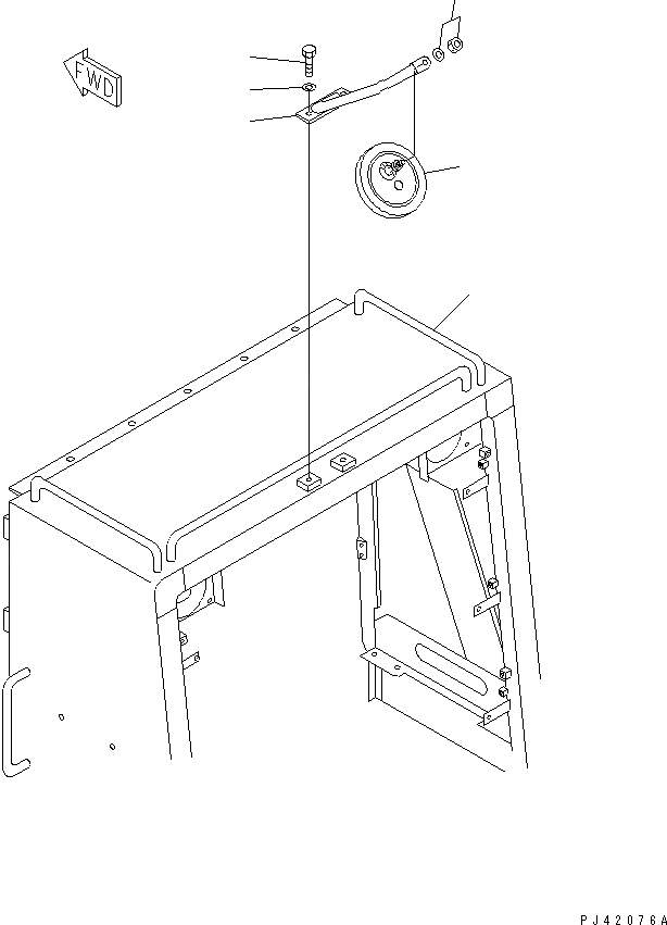 Схема запчастей Komatsu WA600-1 - НИЖН. ЗЕРКАЛО РАМА И ЧАСТИ КОРПУСА