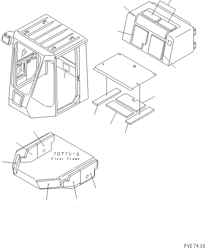 Схема запчастей Komatsu WA600-1 - NOISE ABETMENT ЧАСТИ (/7) (ДЛЯ СТРАН ЕС DYNAMIC NOISE)(№-) РАМА И ЧАСТИ КОРПУСА