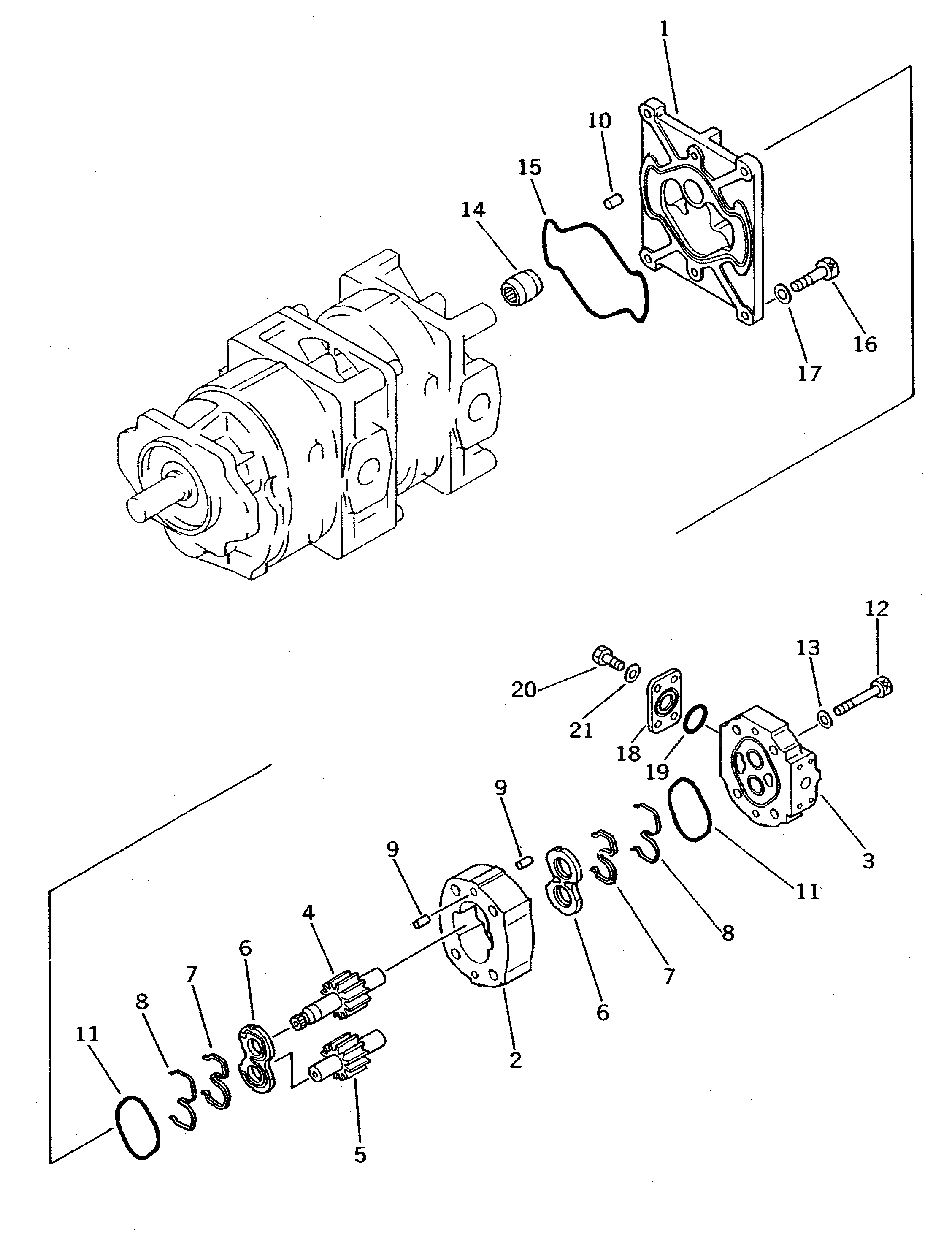 Схема запчастей Komatsu WA600-1 - ГИДР. НАСОС. (/) (P.O.C. ИЛИ P.P.C. КЛАПАН)(№-9) УПРАВЛ-Е РАБОЧИМ ОБОРУДОВАНИЕМ