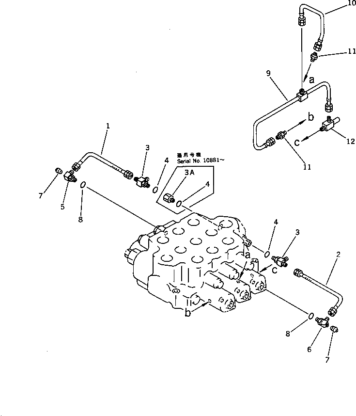 Схема запчастей Komatsu WA600-1 - 3-Х СЕКЦИОНН. КОНТРОЛЬН. КЛАПАН (/)(№-) УПРАВЛ-Е РАБОЧИМ ОБОРУДОВАНИЕМ