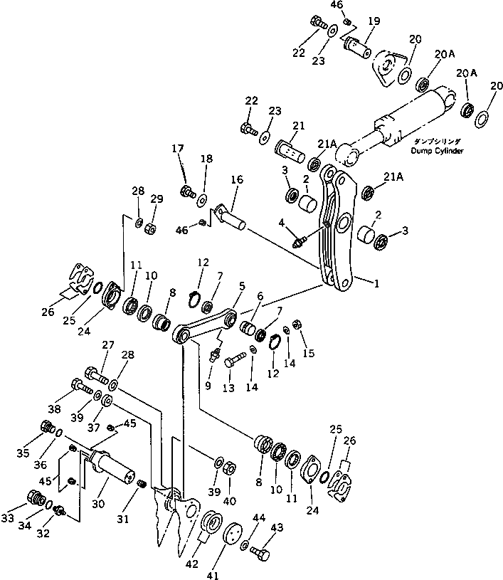 Схема запчастей Komatsu WA600-1 - КОЛЕНЧАТЫЙ РЫЧАГ (ДЛЯ КОРОТК. РУКОЯТЬ)(№-78) РАБОЧЕЕ ОБОРУДОВАНИЕ