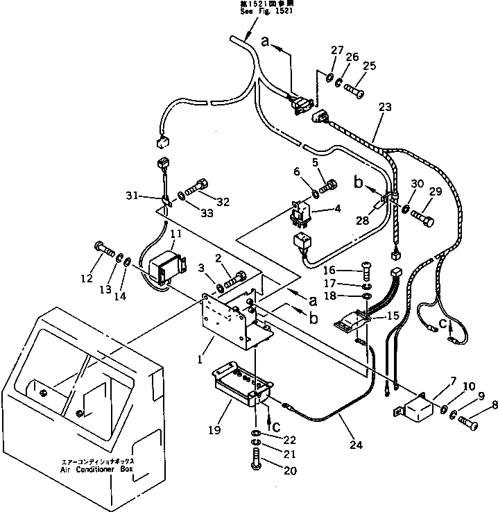 Схема запчастей Komatsu WA600-1H - ЭЛЕКТРИКА (A.P.S. КОНТРОЛЛЕР) КОМПОНЕНТЫ ДВИГАТЕЛЯ И ЭЛЕКТРИКА