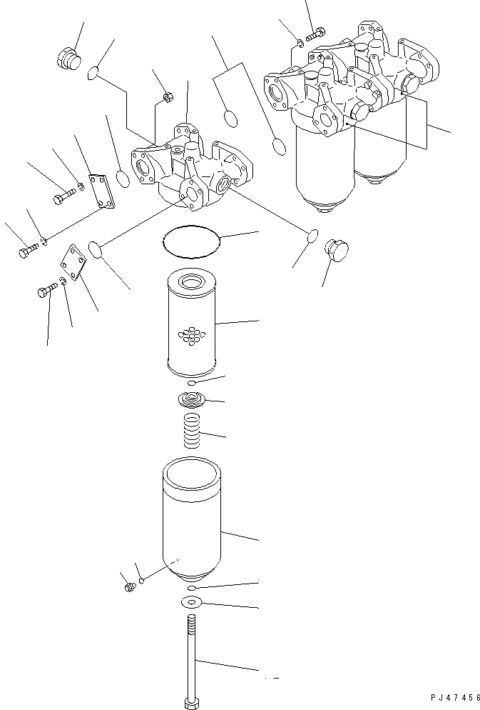 Схема запчастей Komatsu WA600-1H - ГИДРОТРАНСФОРМАТОР МАСЛ. ФИЛЬТР ТРАНСМИССИЯ