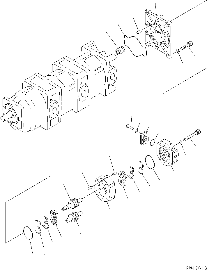 Схема запчастей Komatsu WA600-1H - ГИДР. НАСОС. (/) (P.P.C. КЛАПАН) УПРАВЛ-Е РАБОЧИМ ОБОРУДОВАНИЕМ
