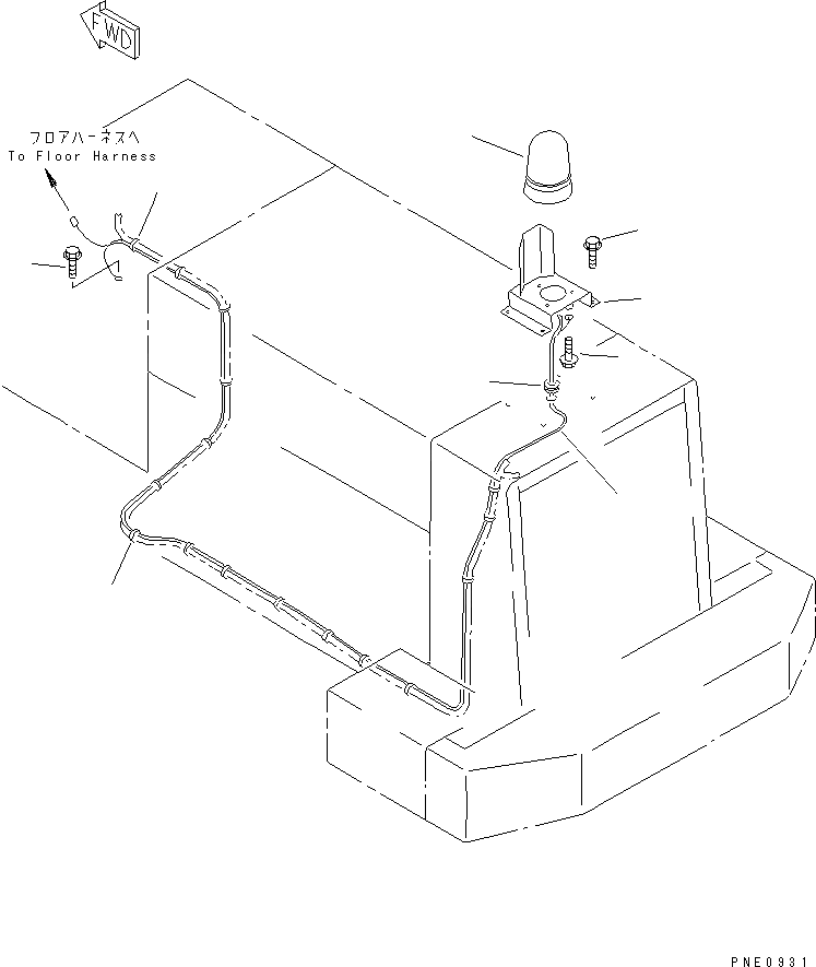 Схема запчастей Komatsu WA600-1 - ПРОБЛЕСК. МАЯК (ТУННЕЛЬН. СПЕЦ-Я.)(№8-) КОМПОНЕНТЫ ДВИГАТЕЛЯ И ЭЛЕКТРИКА