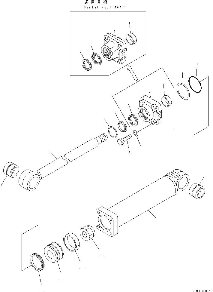 Схема запчастей Komatsu WA600-1 - ЦИЛИНДР РУЛЕВ. УПР-Я РУЛЕВ. УПРАВЛЕНИЕ И СИСТЕМА УПРАВЛЕНИЯ