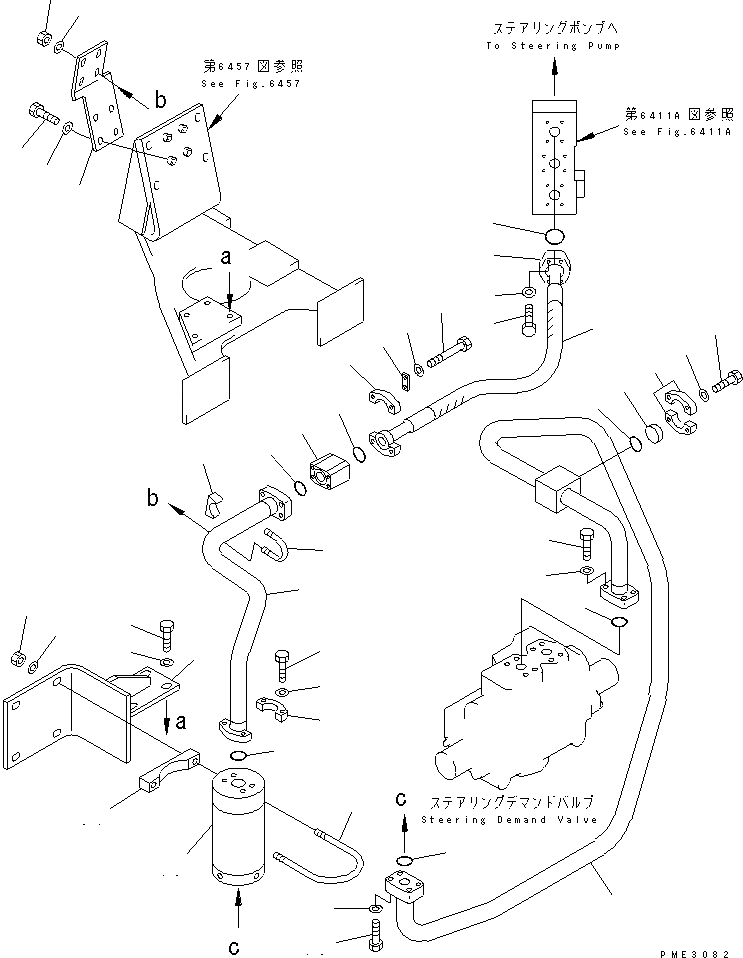 Схема запчастей Komatsu WA600-1 - ГИДРОЛИНИЯ (ЛИНИЯ ПОДАЧИ) (/) (ДЛЯ ДЖОЙСТИК STR.) (СФИЛЬТР) (W/O. ЭКСТРЕНН. STR.)(№8-) УПРАВЛ-Е РАБОЧИМ ОБОРУДОВАНИЕМ