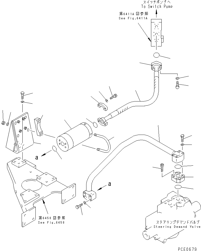 Схема запчастей Komatsu WA600-1 - ГИДРОЛИНИЯ (ЛИНИЯ ПОДАЧИ) (/) (ДЛЯ УПРАВЛ-Е ДЖОЙСТИКОМ) (С ФИЛЬТР)(№8-) УПРАВЛ-Е РАБОЧИМ ОБОРУДОВАНИЕМ