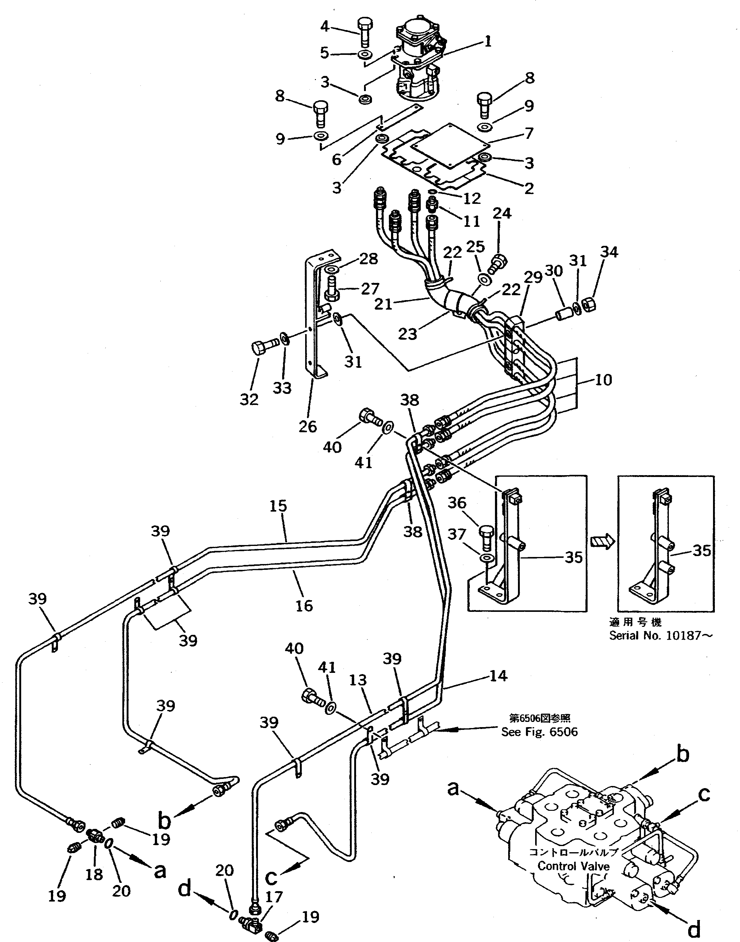 Схема запчастей Komatsu WA600-1 - ГИДРОЛИНИЯ (P.O.C. КЛАПАН - УПРАВЛЯЮЩ. КЛАПАН) (/)(№-8) УПРАВЛ-Е РАБОЧИМ ОБОРУДОВАНИЕМ