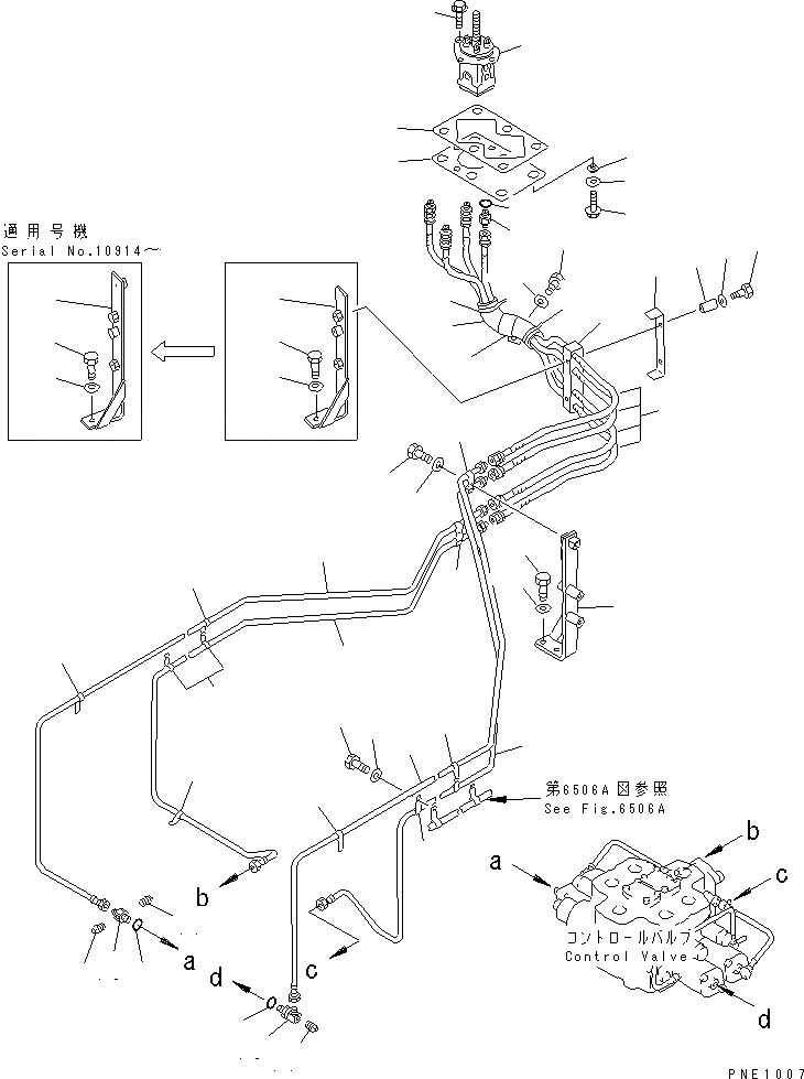 Схема запчастей Komatsu WA600-1 - ГИДРОЛИНИЯ (P.P.C. КЛАПАН - УПРАВЛЯЮЩ. КЛАПАН) (/)(№8-) УПРАВЛ-Е РАБОЧИМ ОБОРУДОВАНИЕМ