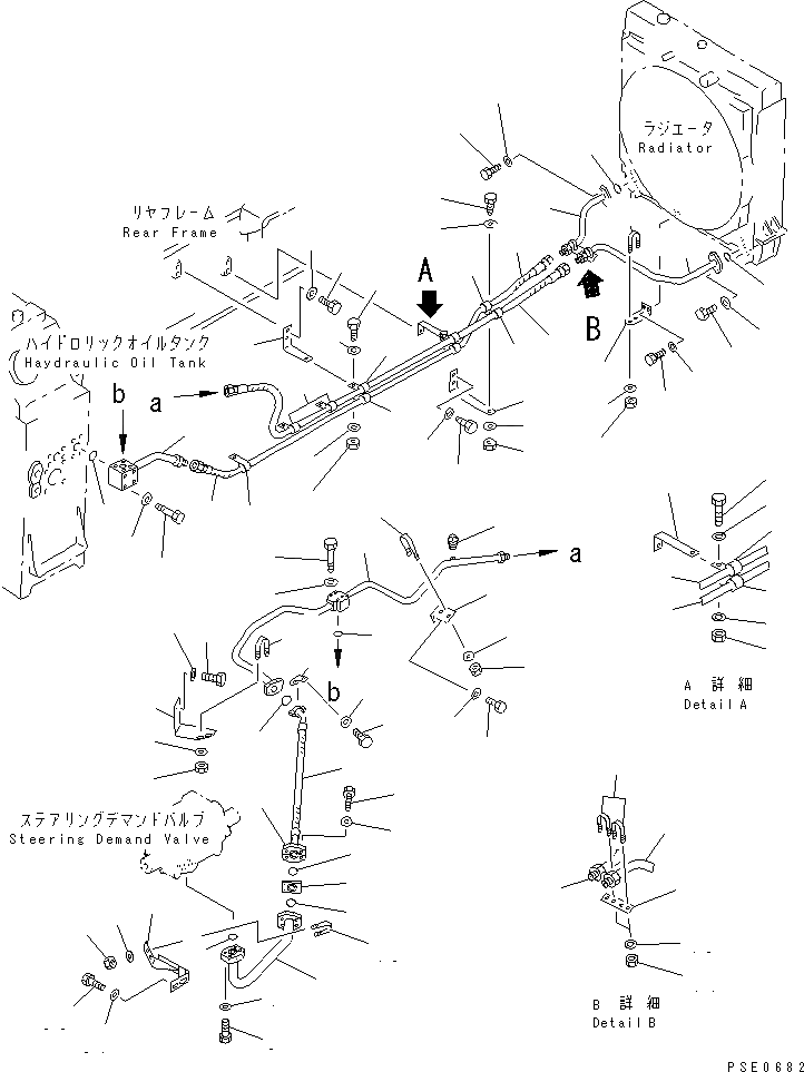 Схема запчастей Komatsu WA600-1 - ГИДРОЛИНИЯ (МАСЛООХЛАДИТЕЛЬ ЛИНИЯ) (ДЛЯ УПРАВЛ-Е ДЖОЙСТИКОМ)(№8-) УПРАВЛ-Е РАБОЧИМ ОБОРУДОВАНИЕМ