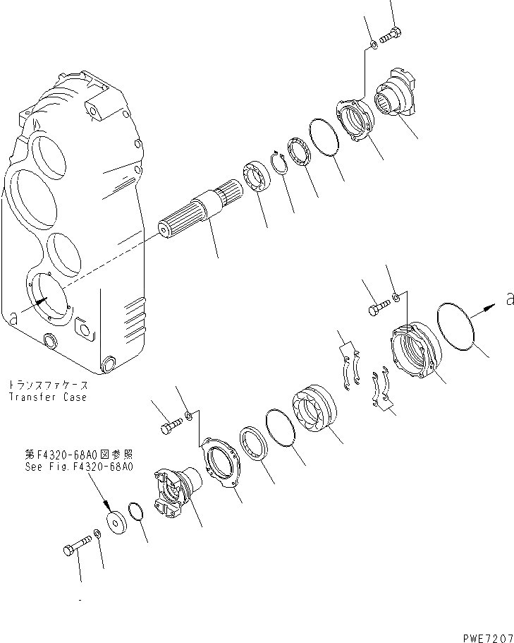 Схема запчастей Komatsu WA600-3 - ТРАНСМИССИЯ (ПЕРЕДАЧА ВЫХОДНОЙ ВАЛ) ГИДРОТРАНСФОРМАТОР И ТРАНСМИССИЯ