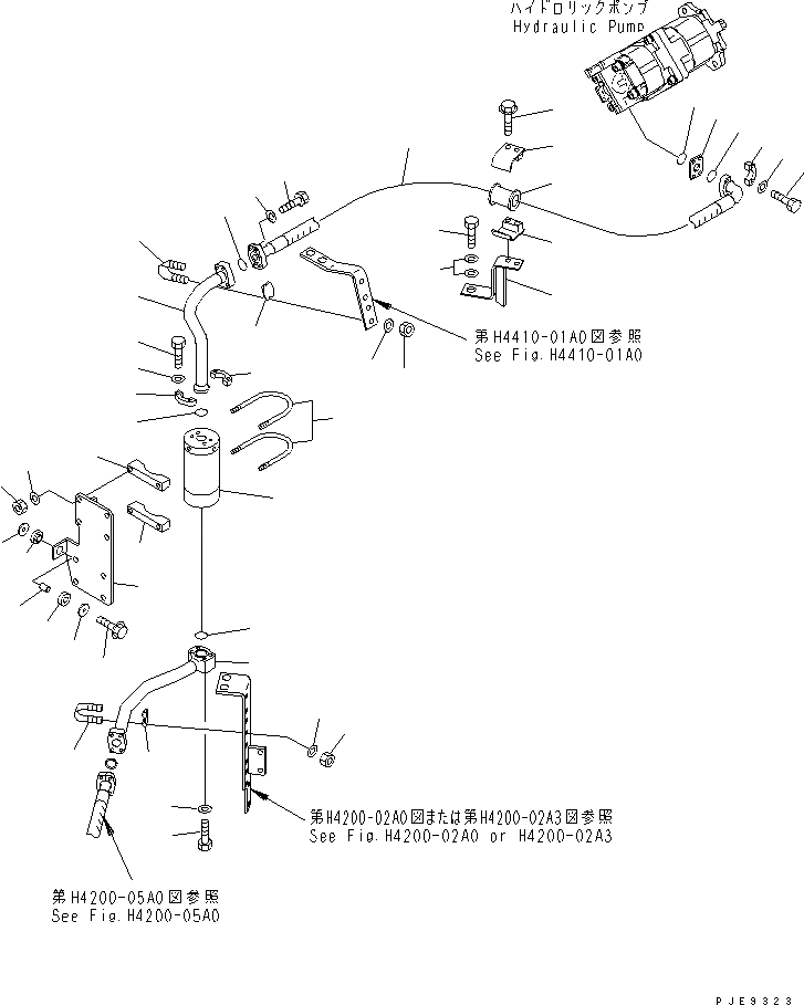 Схема запчастей Komatsu WA600-3 - ГИДРАВЛ ЛИНИЯ (ЛИНИЯ ПОДАЧИ¤ ДЛЯ РУЛЕВ. УПРАВЛЕНИЕ ЗАПРАШИВАЮЩ. КЛАПАН¤ /) (С IN ФИЛЬТР) ГИДРАВЛИКА