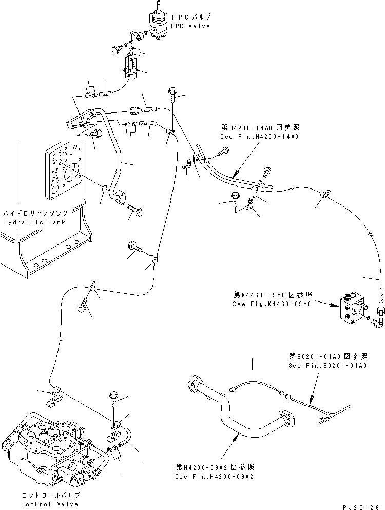 Схема запчастей Komatsu WA600-3 - ГИДРАВЛ ЛИНИЯ (P.P.C. КЛАПАН И ЗАГРУЗОЧН. КЛАПАН ВОЗВРАТН. ЛИНИЯ) (С ПОГРУЗ. METER) ГИДРАВЛИКА