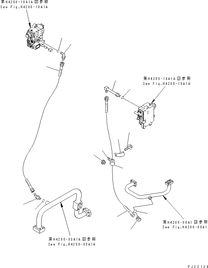 Схема запчастей Komatsu WA600-3 - ГИДРАВЛ ЛИНИЯ (ВОЗВРАТН. ЛИНИЯ) (С ECSS)(№-) ГИДРАВЛИКА