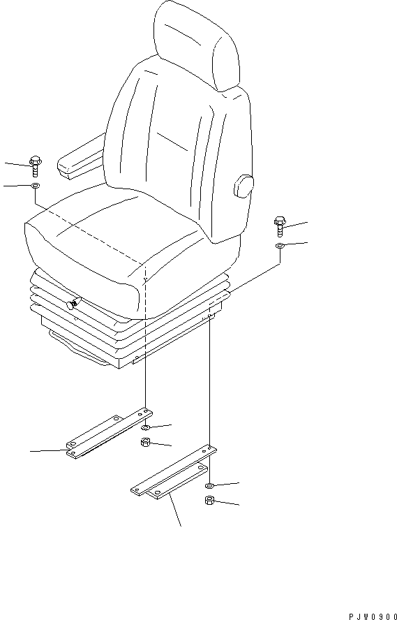 Схема запчастей Komatsu WA600-3 - СИДЕНЬЕ ОПЕРАТОРА (С УПРАВЛЕНИЕМ ДЖОЙСТИКОМ)(№-) КАБИНА ОПЕРАТОРА И СИСТЕМА УПРАВЛЕНИЯ