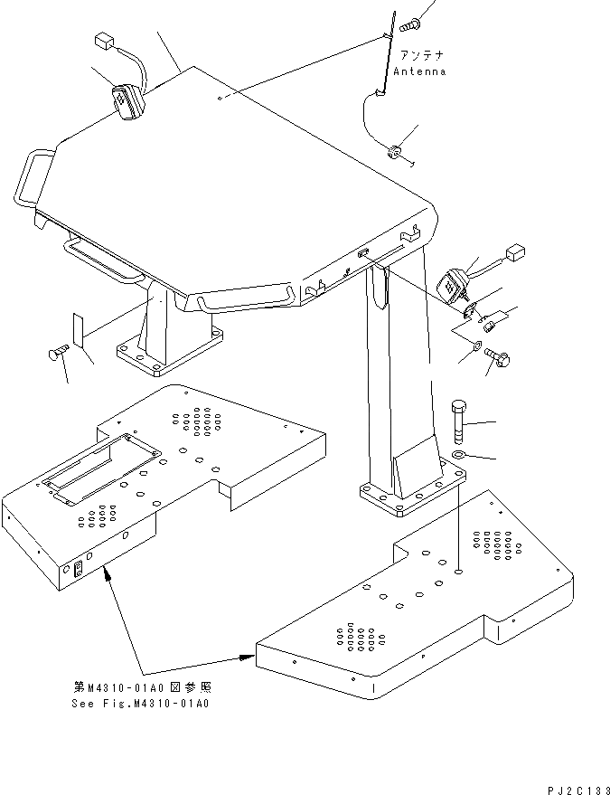 Схема запчастей Komatsu WA600-3 - СИСТЕМА ROPS (С ЛАМПА РАБОЧ. ОСВЕЩЕНИЯ) КАБИНА ОПЕРАТОРА И СИСТЕМА УПРАВЛЕНИЯ