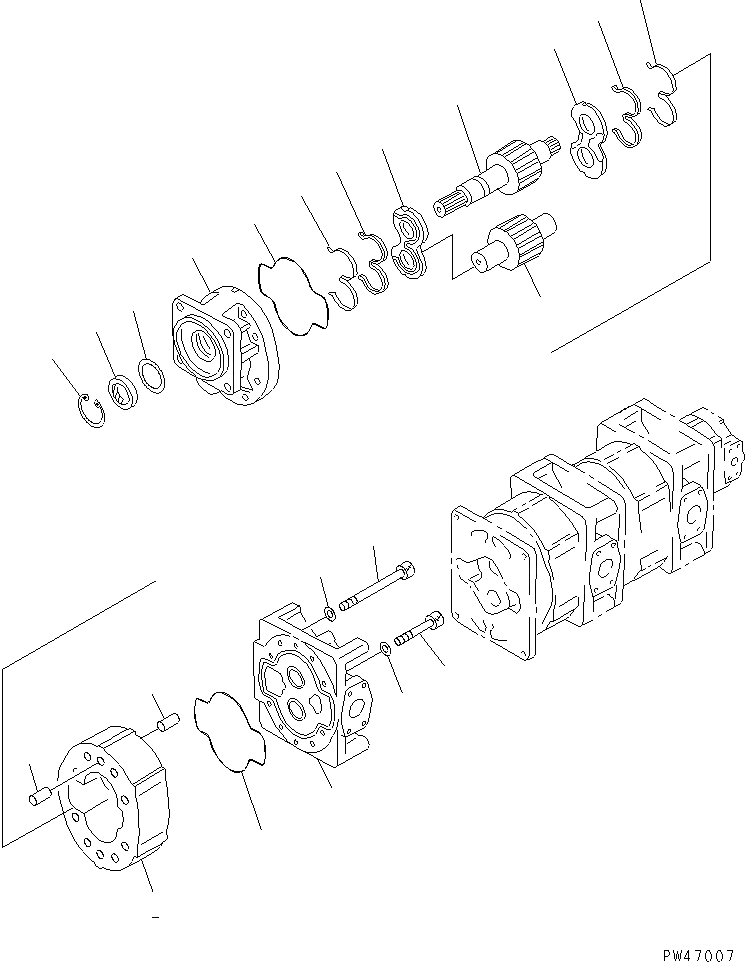 Схема запчастей Komatsu WA600-3 - ГИДР. НАСОС. (/) (РАБОЧЕЕ ОБОРУДОВАНИЕ¤ /)(№-) ОСНОВН. КОМПОНЕНТЫ И РЕМКОМПЛЕКТЫ