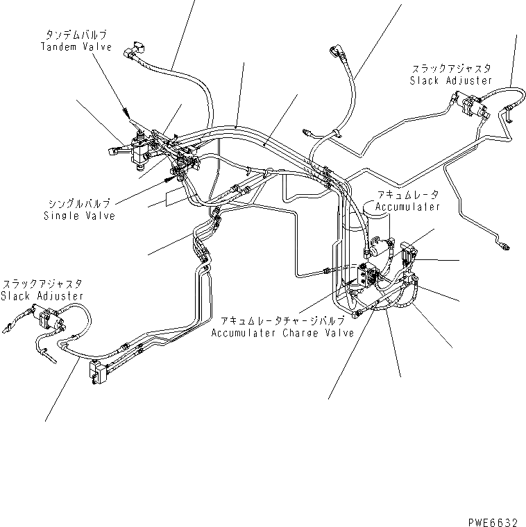 Схема запчастей Komatsu WA600-3 - ПЕРИОДИЧ.ЗАМЕНА CRITICAL (/) (ТОРМОЗ. ШЛАНГИ) КАТАЛОГИ ЗЧ