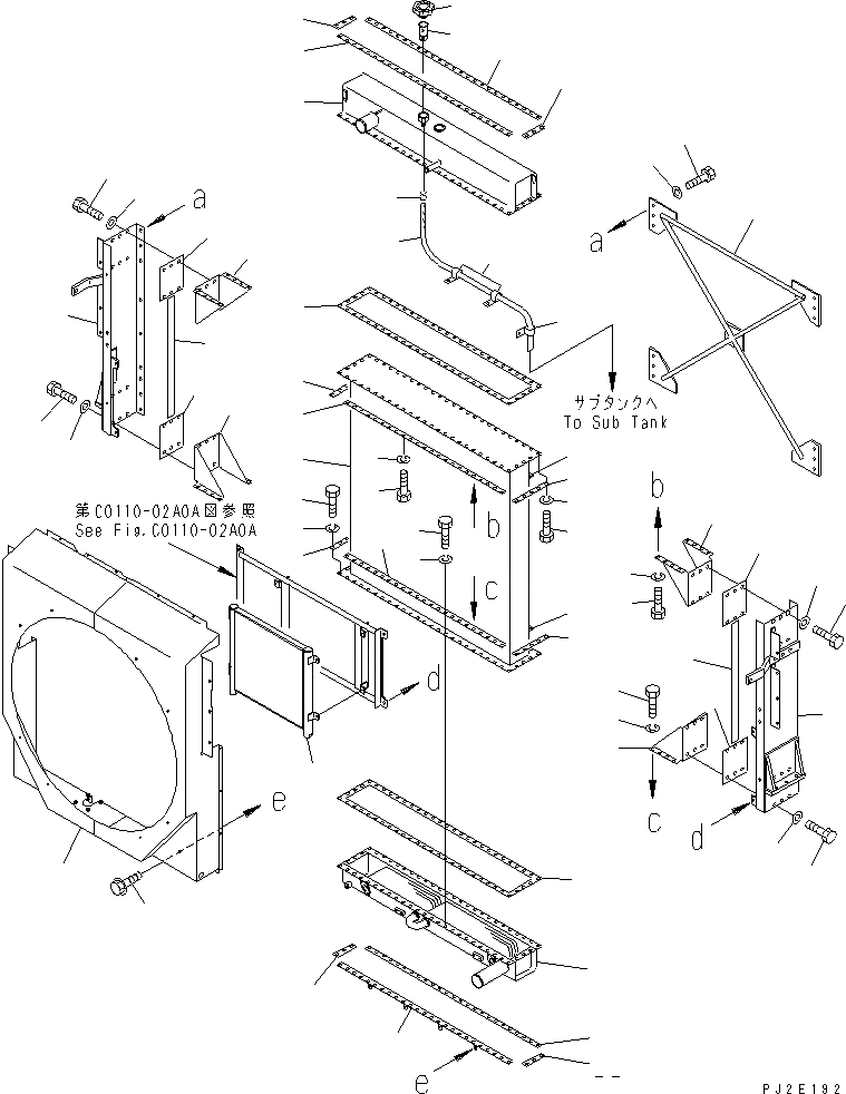 Схема запчастей Komatsu WA600-3D - РАДИАТОР (ВНУТР. ЧАСТИ¤ /)(№-) СИСТЕМА ОХЛАЖДЕНИЯ